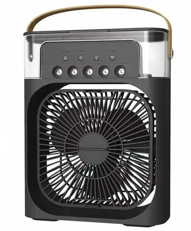 New 3 in 1 Fan Air Conditioner Household Small Air Cooler LED Night Light Portable Humidifier Air Adjustment Fan Office Home Fan